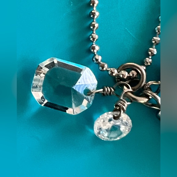 Banana Republic Sparkling Silver Necklace with Tassels - Picture 5 of 10